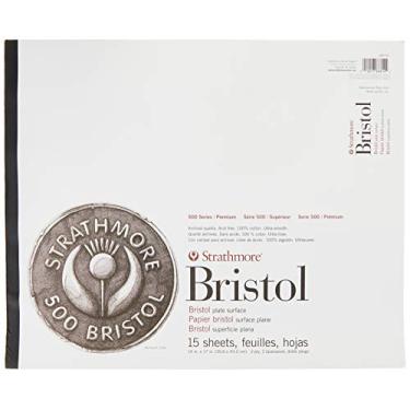 Imagem de Strathmore (580-92 Série 500 Bristol, superfície de placa de 2 camadas, 35,56 x 43,16 cm, 15 folhas