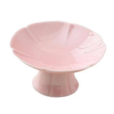 Imagem de ＫＬＫＣＭＳ Pedestal de Cerâmica para Doces e Fruteiras, Rosa