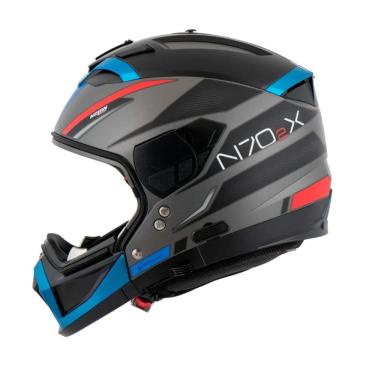 Imagem de Capacete Nolan N70-2x Earthquake Preto/Azul/Vermelho (48) 58