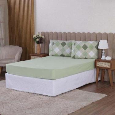 Imagem de Jogo De Lençol Beatriz Solteiro 2 Peças Percal 180 Fios 100% Algodão P