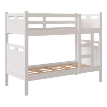 Imagem de Beliche Jaspe 100% MDF Vira Duas Camas Dois Colchões D33 De Brinde - A