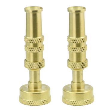 Imagem de PLG Bocal pulverizador de mangueira de torção ajustável de latão resistente, pacote com 2