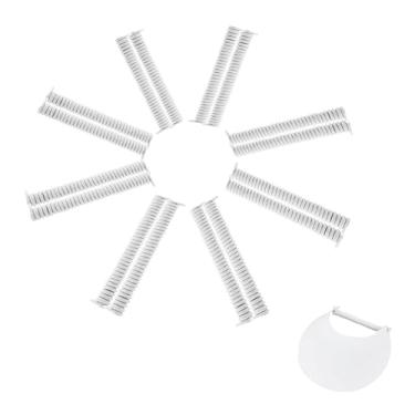 Imagem de GeryVtee 8 pares de cordões de viseira de sol cordão encaracolado cadarço elástico de substituição para chapéu de sol de espuma sapatos esportivos (branco)