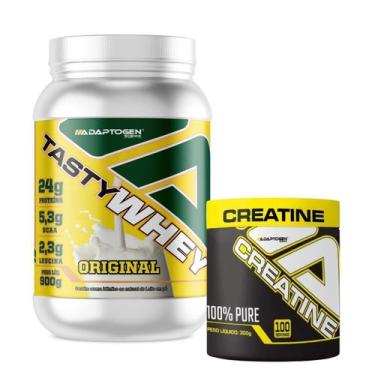 Imagem de Kit Tasty Whey 3w Adaptogen 900g com Creatina Adaptogen 300g - Adaptog