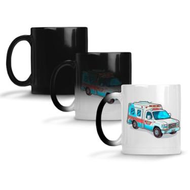 Imagem de Caneca Mágica Porcelana Ambulancia desenho 01