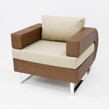 Imagem de Poltrona em Fibra Sintética Modelo Begônia com Tecido Impermeável - No