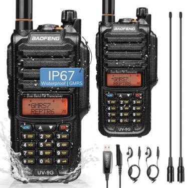 Imagem de Rádio GMRS BAOFENG UV-9G IP67 à prova d'água, pacote com 2 acessórios