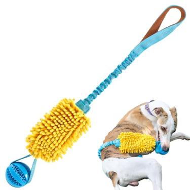 Imagem de Corda de limpeza 3 em 1 para afiar dentes de cachorro brinquedo de guerra - bola de brinquedo saltitante resistente ao desgaste para limpeza de dentes, jogo interativo, corda de cabo de guerra