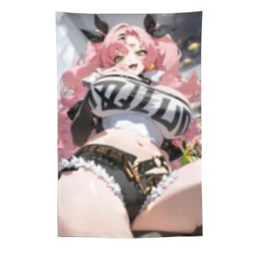 Imagem de LIEGBMEU Sexy Bikini Hot Anime Girl Tapeçaria 152.4 cm x 228.6 cm Interior Exterior Wall Quilt Art Decoração de Tapeçaria Caprichosa, AF260
