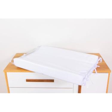 Imagem de Genérico Trocador de Cômoda para Bebê, Impermeável, Anatômico, Branco, com Capa Plástica (Branco, UN)