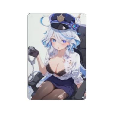 Imagem de Anime Sexy Bikini Hot Girl Pinup Girl Metal Tin Sign Wall Art Poster Decor for Home Bar Club Bedroom Bathroom Man Cave Otaku 20 x 30 cm, AN054