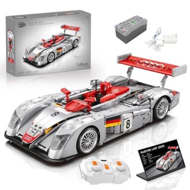 Imagem de MORBCOPCS Audi R8 LMP 2000 Building Set, Audi Official Licensed, 1:10 Remote Control Building Cars, Compatible with Technic Car for Adults and Boys Age 14+, with Motors Rechargeable Battery(2,426 PCS)