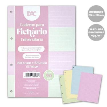 Imagem de Refil Fichário Universitário 200X275Mm 48Fl Enjoy 4Cores Dac