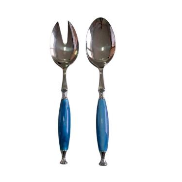 Imagem de Conjunto para Salada 2 Peças Mesa Posta Azul Country Bugatti