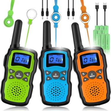 Imagem de Walkie Talkies Wishouse M8 recarregável para crianças e adultos, pacot