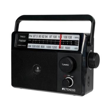 Imagem de Rádio Portátil FM AM Recarregável Com Luz Indicadora De Busca E Grande