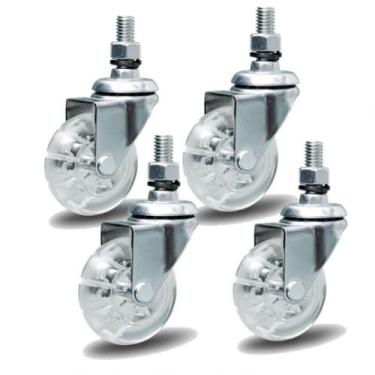Imagem de 4 Rodizio Gel Cristal 50mm X 3/4 Com Espiga Sem Freio - COLSON