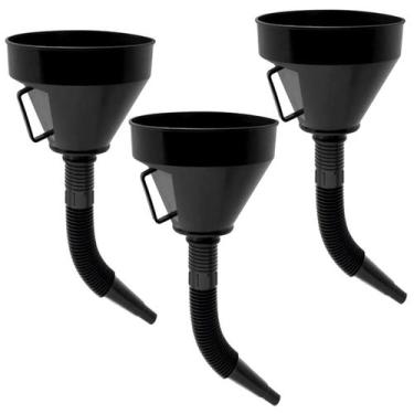 Imagem de 3 Funil Plastico Grande Multiuso Abastecimento Óleo Gasolina - PIATC