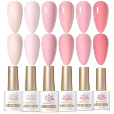 Imagem de Conjunto de esmaltes de gel Born Pretty Nude Pink, 6 unidades