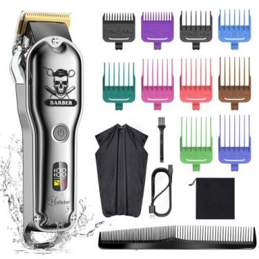 Imagem de Kit de corte de cabelo Hatteker Pro Hair Clippers para homens IPX7