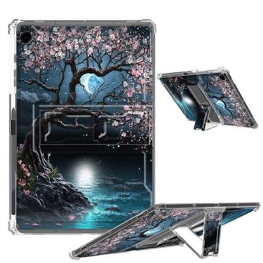 Imagem de Capa transparente para Samsung Galaxy Tab A9 Plus 27.7 cm 2023 capa de TPU macio com suporte dobrável e suporte para lápis, capa à prova de choque para Galaxy Tab A9+ SM-X210/X216/X218, flores de