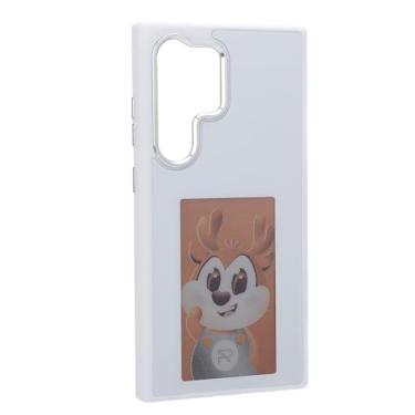 Imagem de aqxreight Caixa de Telefone Com Tela de Tinta Com Exibição NFC Picture Personalizada para S24 Ultra Slim Design (Branco)