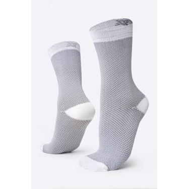 Imagem de Meia HUPI Carbono Cinza Cano Médio 1 Par, Cor: Cinza, Tamanho Único Serve 36-42