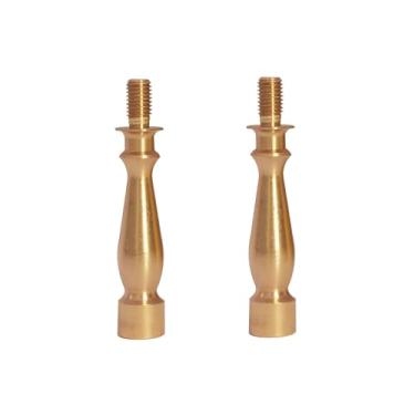 Imagem de 2 peças de elevação de abajur de latão sólido torneado de 5 cm para abajures estilo lavadora e ajustadora