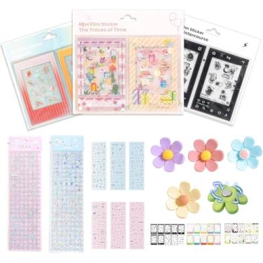 Imagem de WOGOZAN Conjunto de adesivos de filme 2x3 para câmera instantânea FujiFilm Instax Mini 12/11/9/8/7+/SE/99/90 EVO filme de 5,5 x 8,6 cm, inclui 30 adesivos de moldura de filme, 5 adesivos de geladeira