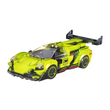 Imagem de Carrinho Blocos de Montar Lamborghini Verde 299 Peças Miniatura Esport