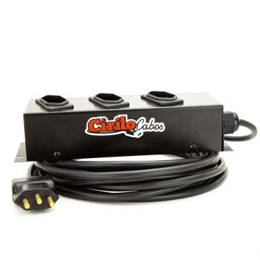 Imagem de Extensão Cabo Pp 3X2,50 De 3 Tomadas 20A - 70 Metros