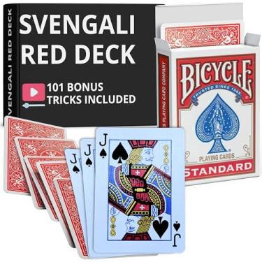 Imagem de Ted's Sterling Magic Precision Red Rider Back Bicycle Svengali Deck with Instructions for 100+ Tricks (Jack of Spades)