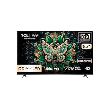 Imagem de Smart TV 85” 4K TCL 85C6K QD-Mini LED Matte 144Hz Google TV Dolby Vision Atmos