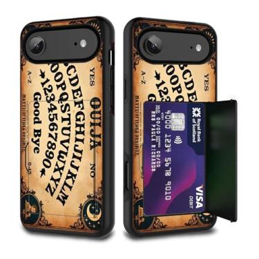 Imagem de FGDRFGRW Capa para carteira de cartão de crédito, camada dupla, híbrida, à prova de choque, proteção contra quedas com suporte para iPhone 17 Air de 6,5 polegadas, Ouija Board