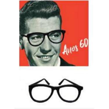 Imagem de Kit C/ 5 Óculos Ned Black Anos 60 Carnaval Festas Eventos