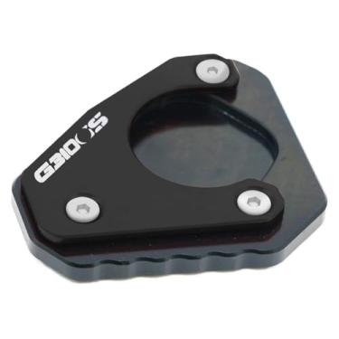 Imagem de Acessórios de motocicleta Placa de extensão de suporte CNC Suporte lateral para pé Almofada de ampliação compatível com G310GS G 310GS G 310 GS 2017-2023 (G310gs Preto 17-21)
