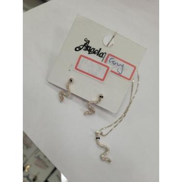 Imagem de Conjunto brinco com cordão - Angela kilson 