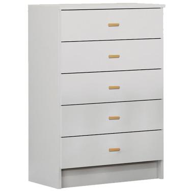 Imagem de Comoda Infantil Para Quarto 5 Gavetas 60X91X38 cm BB120 Branco Dtall