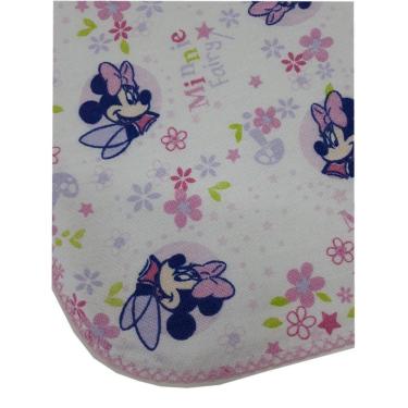 Imagem de Kit 3 Cueiro Flanelado Disney 80X80Cm Com Crochê Minnie