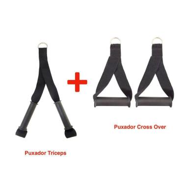 Imagem de Puxador De Mão Cross Over + Puxador Fita Para Tríceps