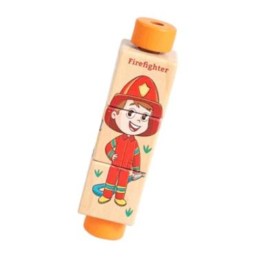 Imagem de YIJU Brinquedo de madeira giratório, de quebra-cabeça, brinquedo educacional para meninos e meninas, blocos de construção para crianças de 1 a 3 anos, Tipo de Ocupação