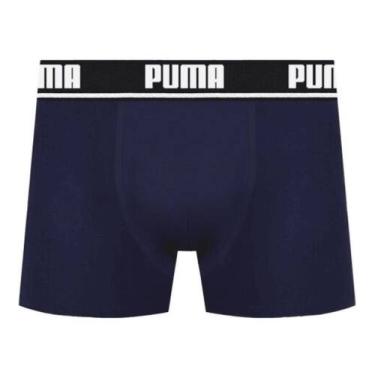 Imagem de Cueca Puma Boxer Cotton Adulto Elástco 35MM, Marinho, P