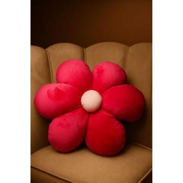 Imagem de Almofada Decorativa Margarida em Cetim - Formato Floral para Ambientes Internos (PINK)
