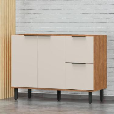 Imagem de Balcão para Pia Módulo de Cozinha 120cm - Toscana - Mx Móveis, Freijó/