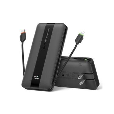 Imagem de Carregador portátil Coowisty 10500mAh 22,5 W com plugue dobrável