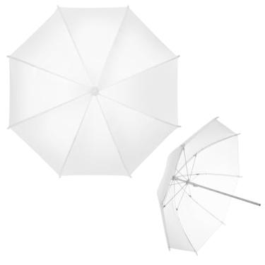 Imagem de Cosmos Pacote com 2 mini guarda-chuva refletor de luz fotográfica de 50 cm de diâmetro, branco, translúcido, macio, estúdio de fotografia, vídeo, mini difusor de iluminação para fotografia (suporte