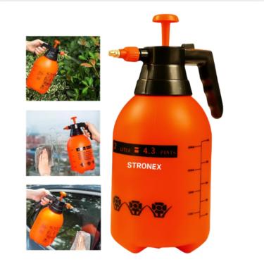 Imagem de Pulverizador Profissional Manual, Laranja, 2 Litros, com Pressão Prévia, Bico Ajustável, para Jardim, Limpeza de Carro, Janelas e Irrigação