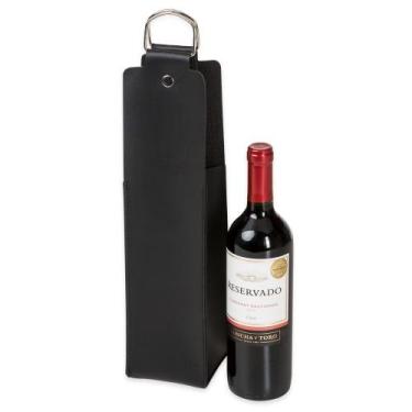 Imagem de Porta Garrafa de Vinho Bidim - gar Presentes, Preto