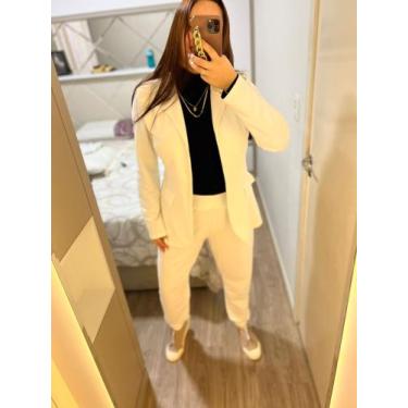 Imagem de Blazer corte alfaiataria - Esterfashions , Offwhite, PP