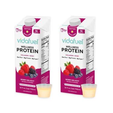 Imagem de Bebida proteica Vidafuel Wellness 32 fl oz 16g de proteína, pacote com